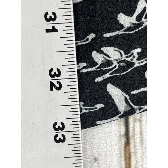 The Limited Dress M Black White 3/4 Sleeves All Over Print Back Zip Knee Length - Picture 4 of 7